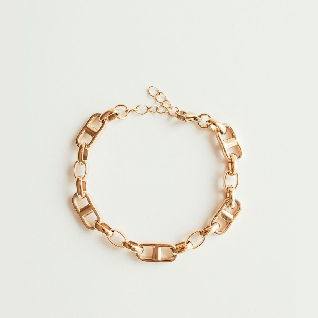 Gold-Plated Chunky Link Bracelet