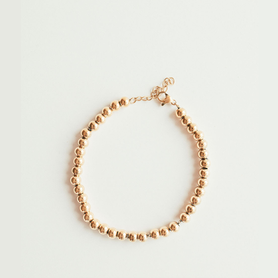 Gold-Plated Beaded Bracelet