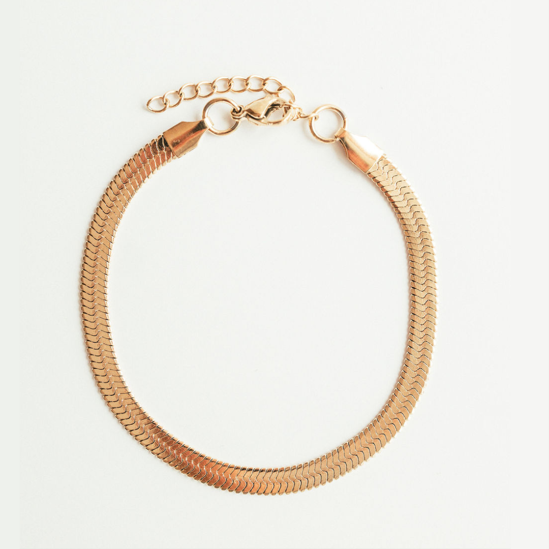 Gold Plated Snake Chain Bracelet - Minimalist Shine