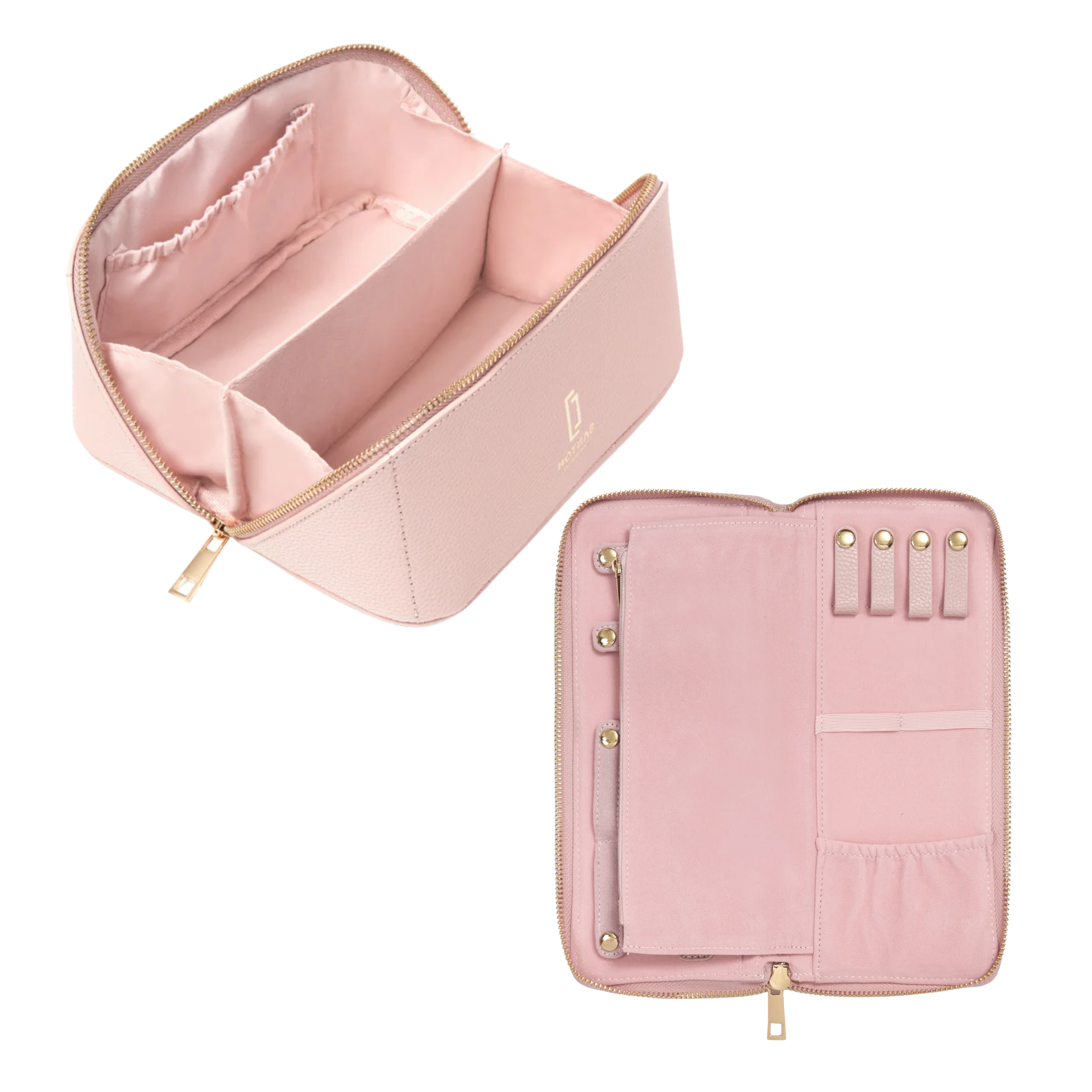 Matching Jewellery Case and Make-up Bag Gift Set - PINK