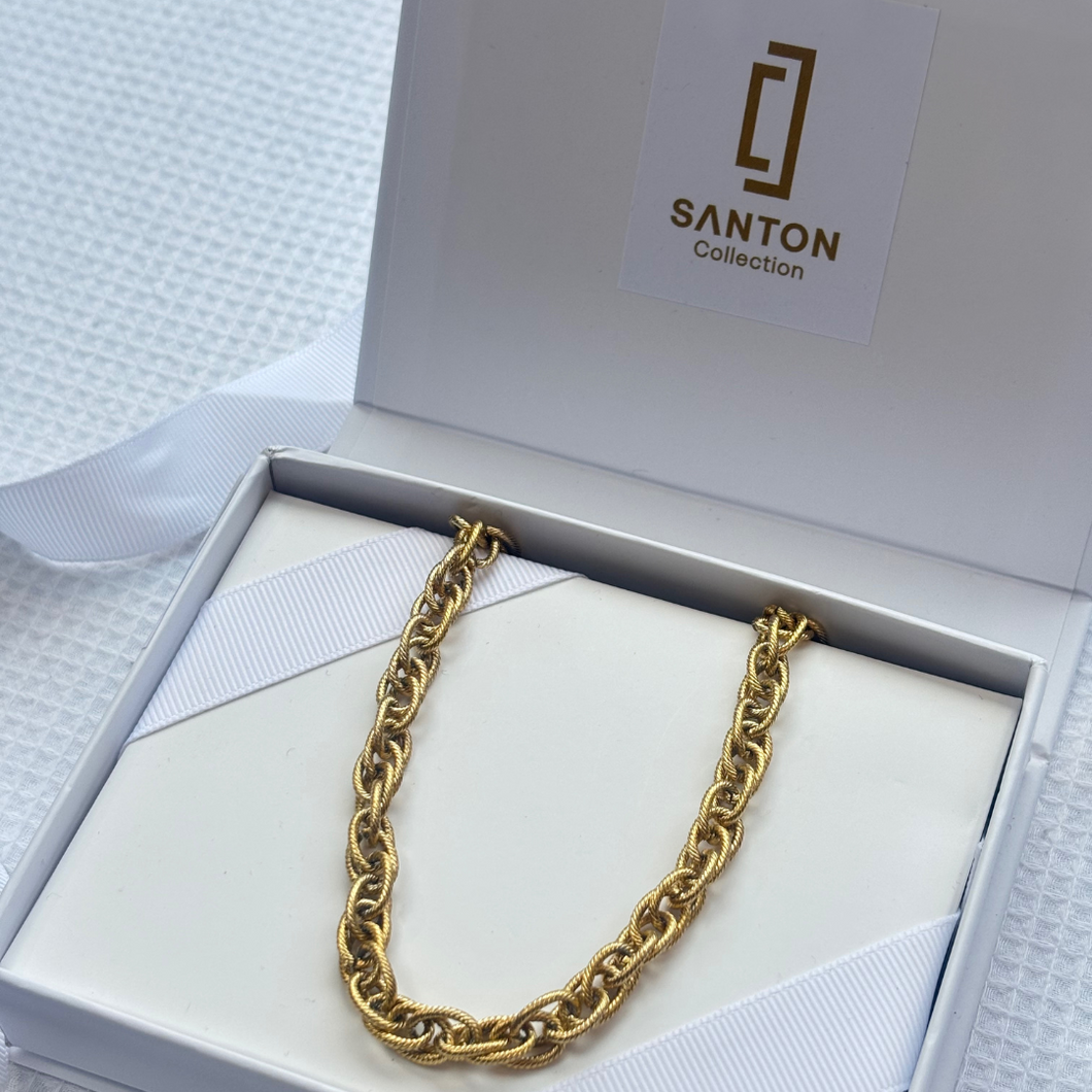 Gold-Plated Chunky Chain Necklace