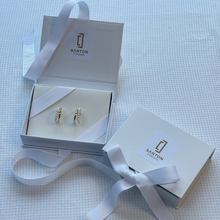 Load image into Gallery viewer, Pearl &amp; Gold-Plated Double Hoop Earrings
