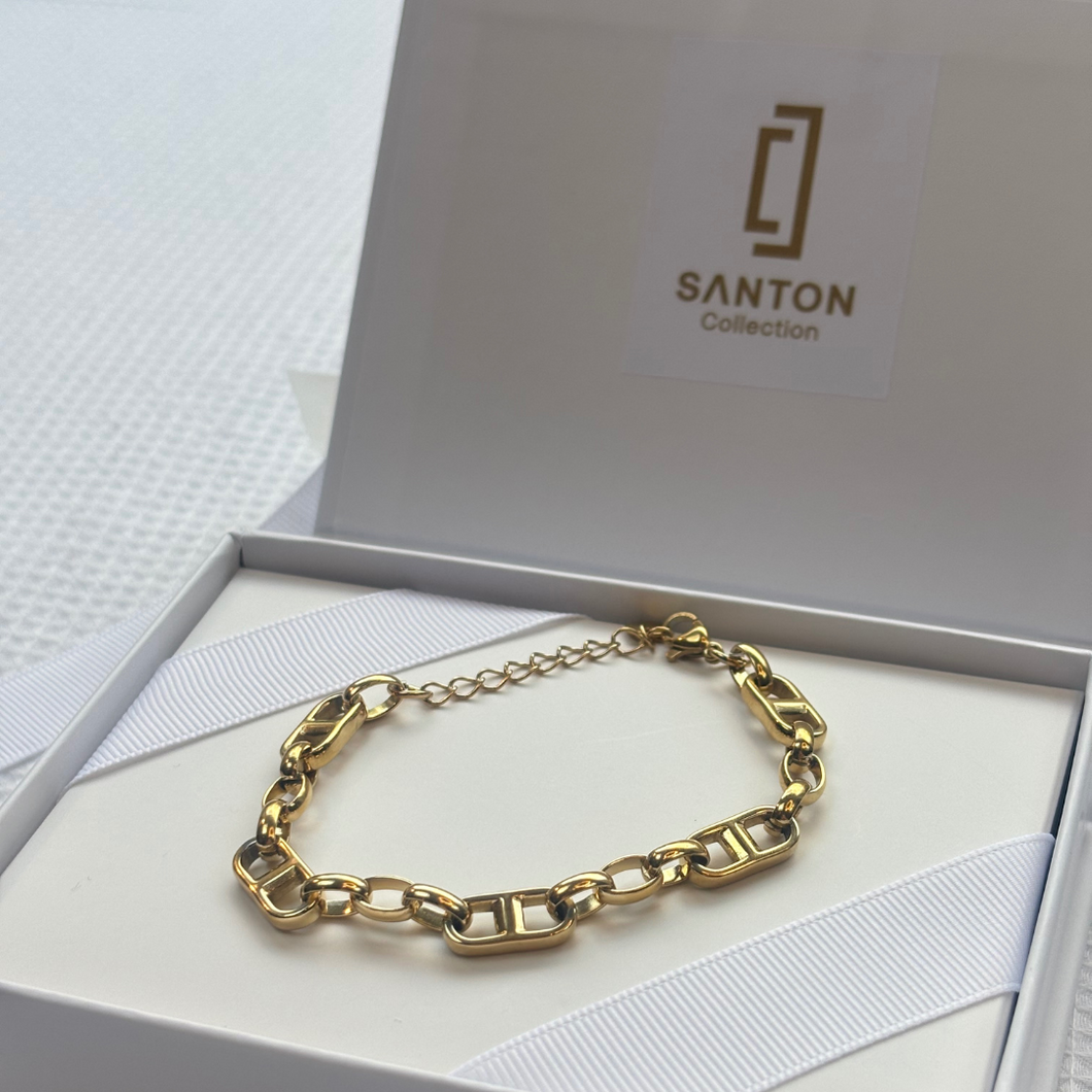 Gold-Plated Chunky Link Bracelet
